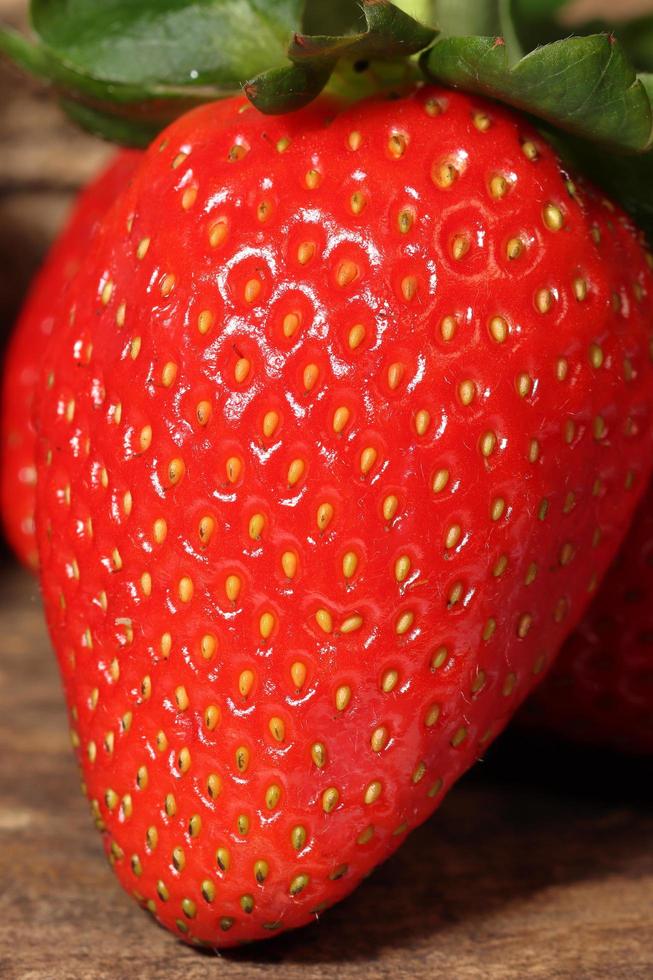 doce vermelho morango fechar acima macro foto