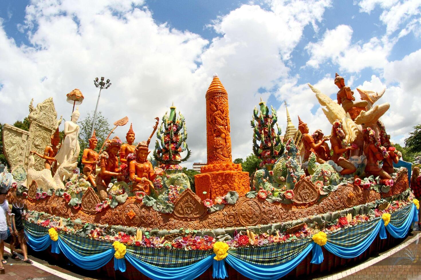 ubon ratchathani, tailândia 2014- festival de cera de vela foto