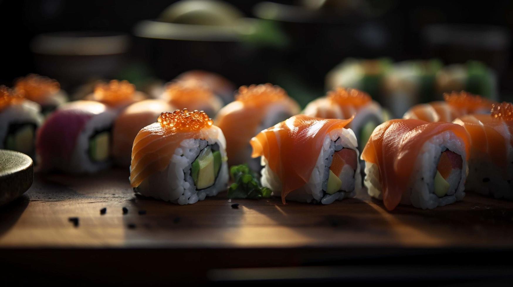 asa azul uma perfeito fotografia de comida do uma gastronômico prato do sus perfeitamente gerado com ai foto