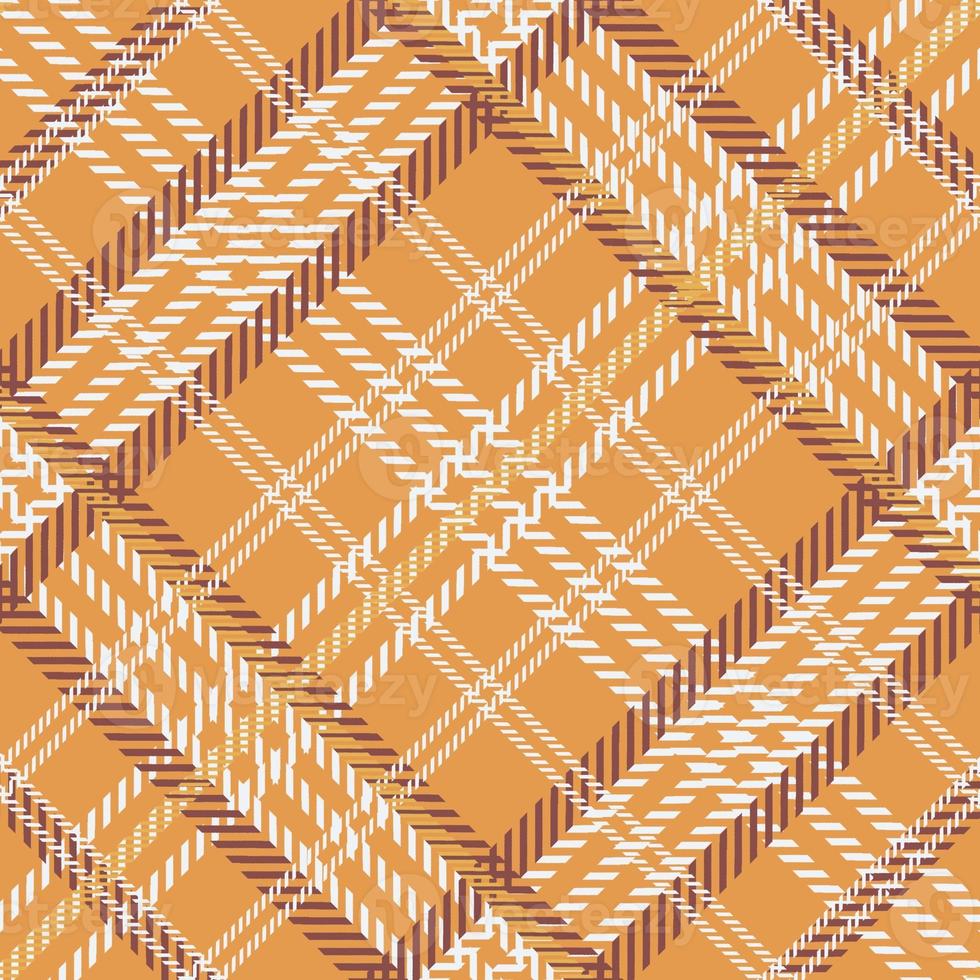 tartan desatado padrão, laranja e Castanho pode estar usava dentro decorativo projetos. moda roupas roupa de cama, cortinas, toalhas de mesa foto
