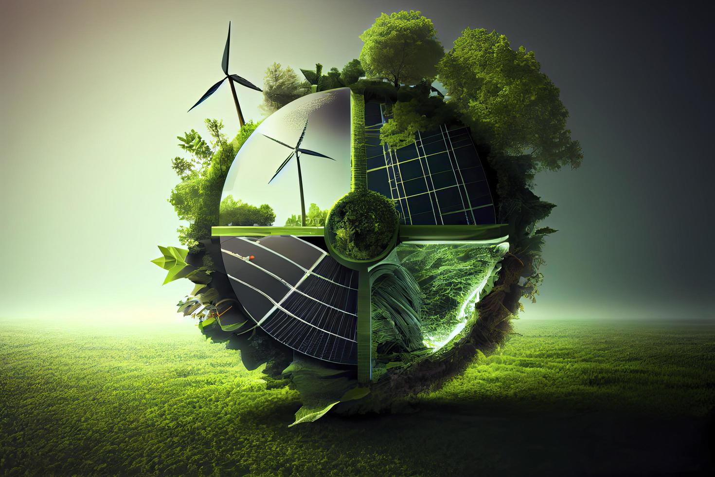 verde energia, sustentável indústria. ambiental, social, e corporativo governança conceito foto