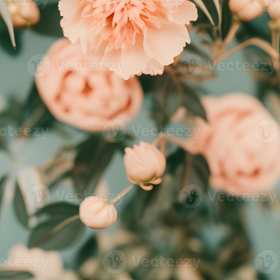 estético boêmio Rosa peões em bege fundo foto