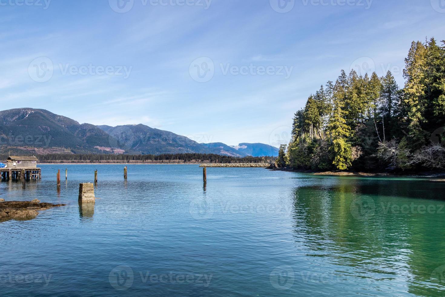 montanha e mar Visão a partir de porta renfrew foto