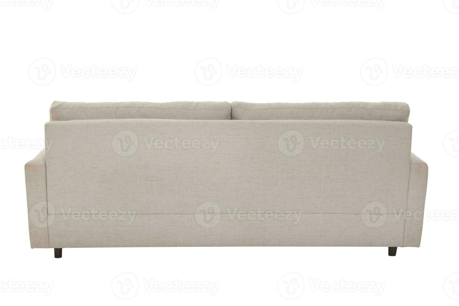 moderno bege camurça sofá sofá isolado foto
