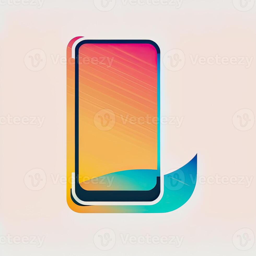 generativo ai ilustração do uma Smartphone logotipo foto