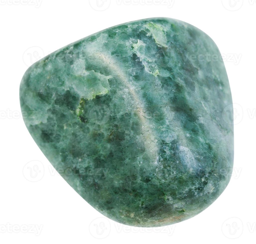 polido verde jadeíta pedra isolado foto