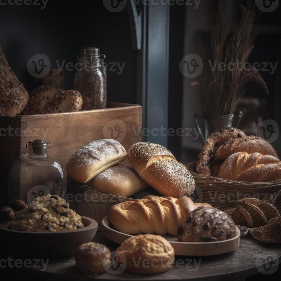 suave matizes do a pão e padaria fresco produtos generativo ai foto