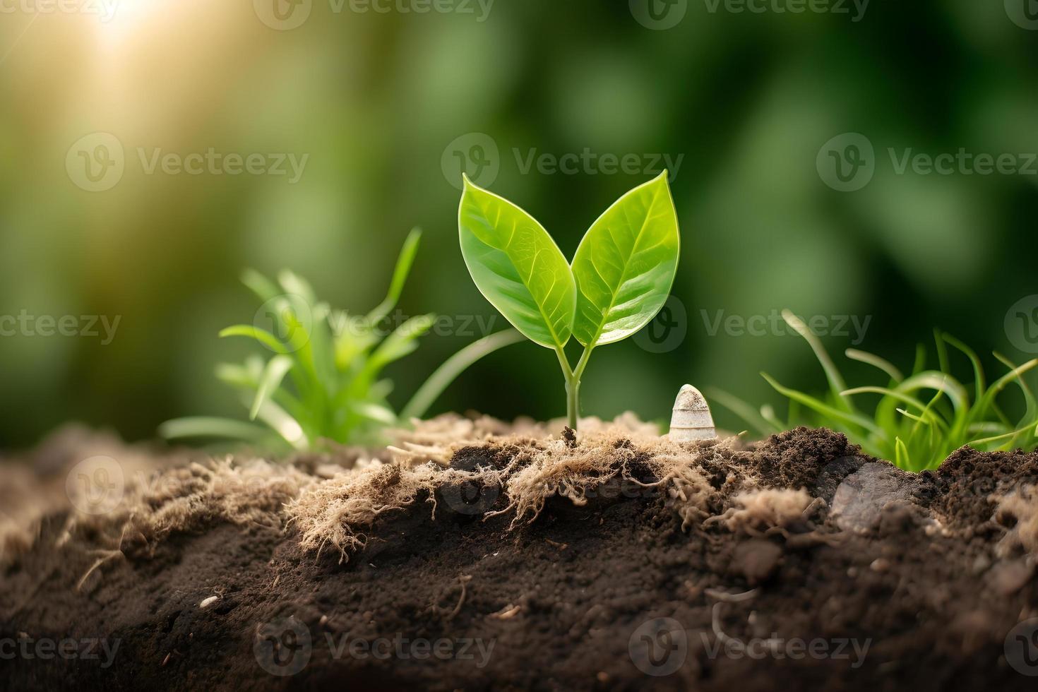 esverdeamento para uma sustentável futuro reduzindo co2 emissões através renovável energia para uma mais saudável ecologia e uma resfriador planeta em terra dia foto