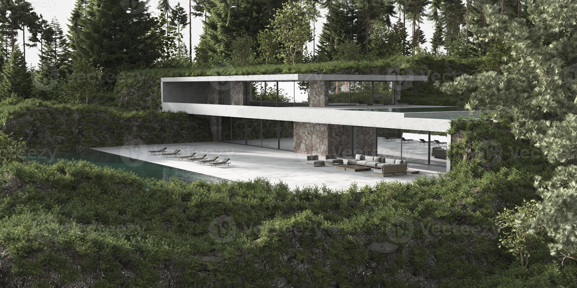 casa minimalista moderna com piscina foto