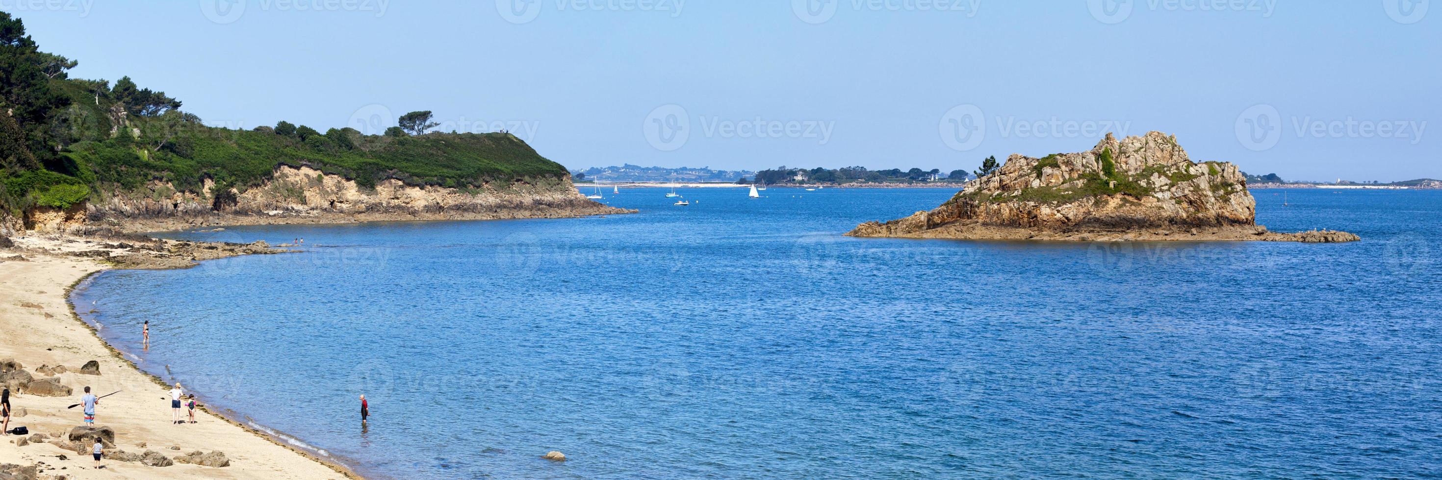 rocha chifrado ilha dentro carantec foto