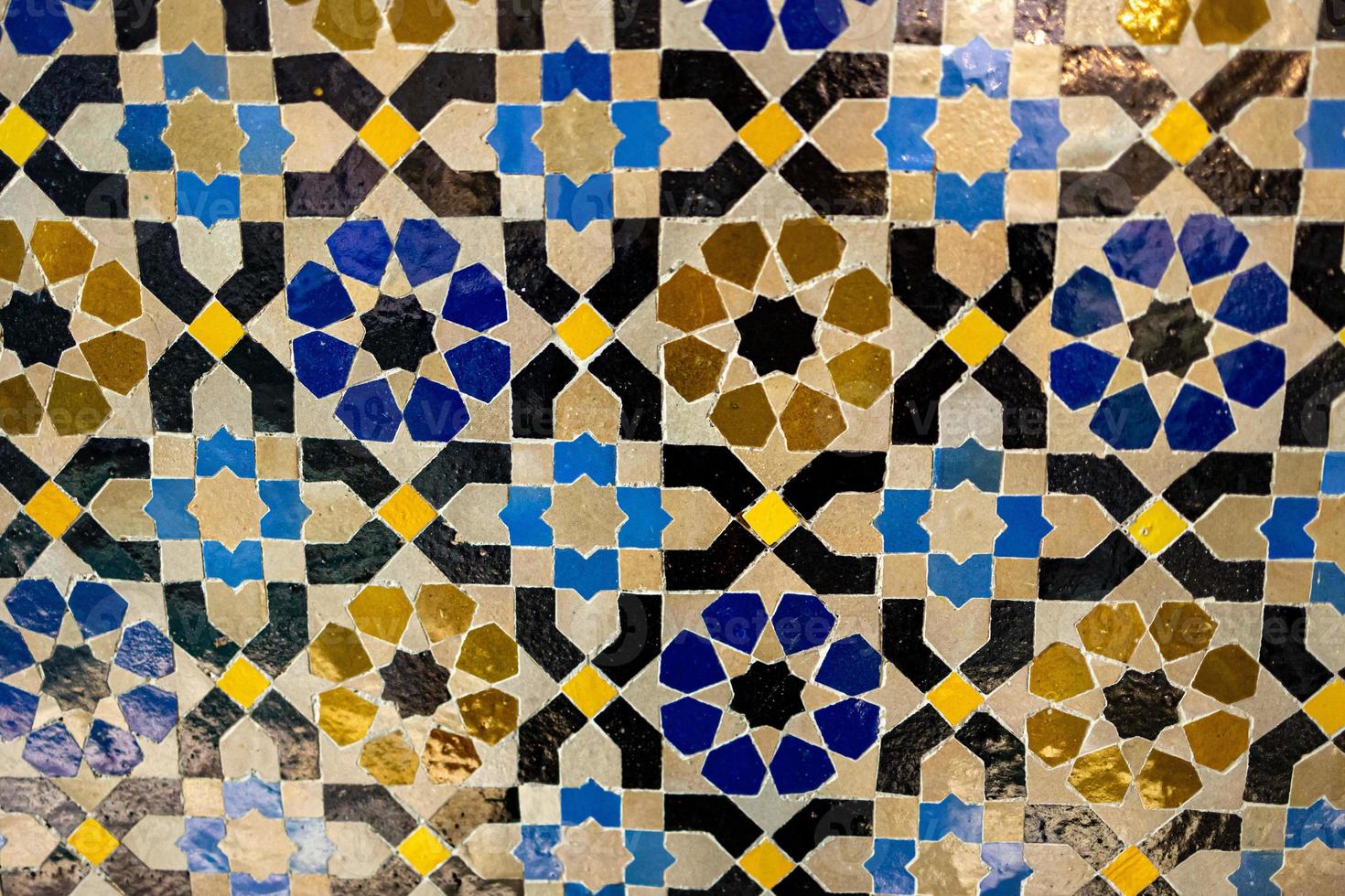 fundo do colorida cerâmico mosaico dentro árabe estilo foto