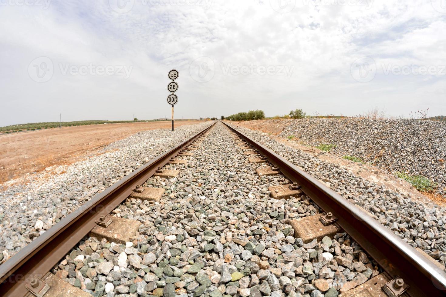 Ferrovia trem faixas foto