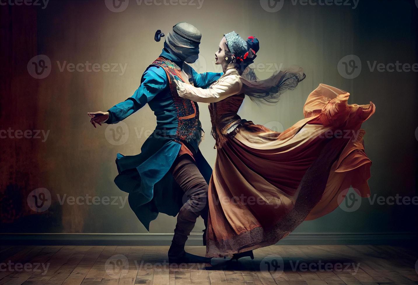 internacional dança dia com uma casal . gerar ai. foto