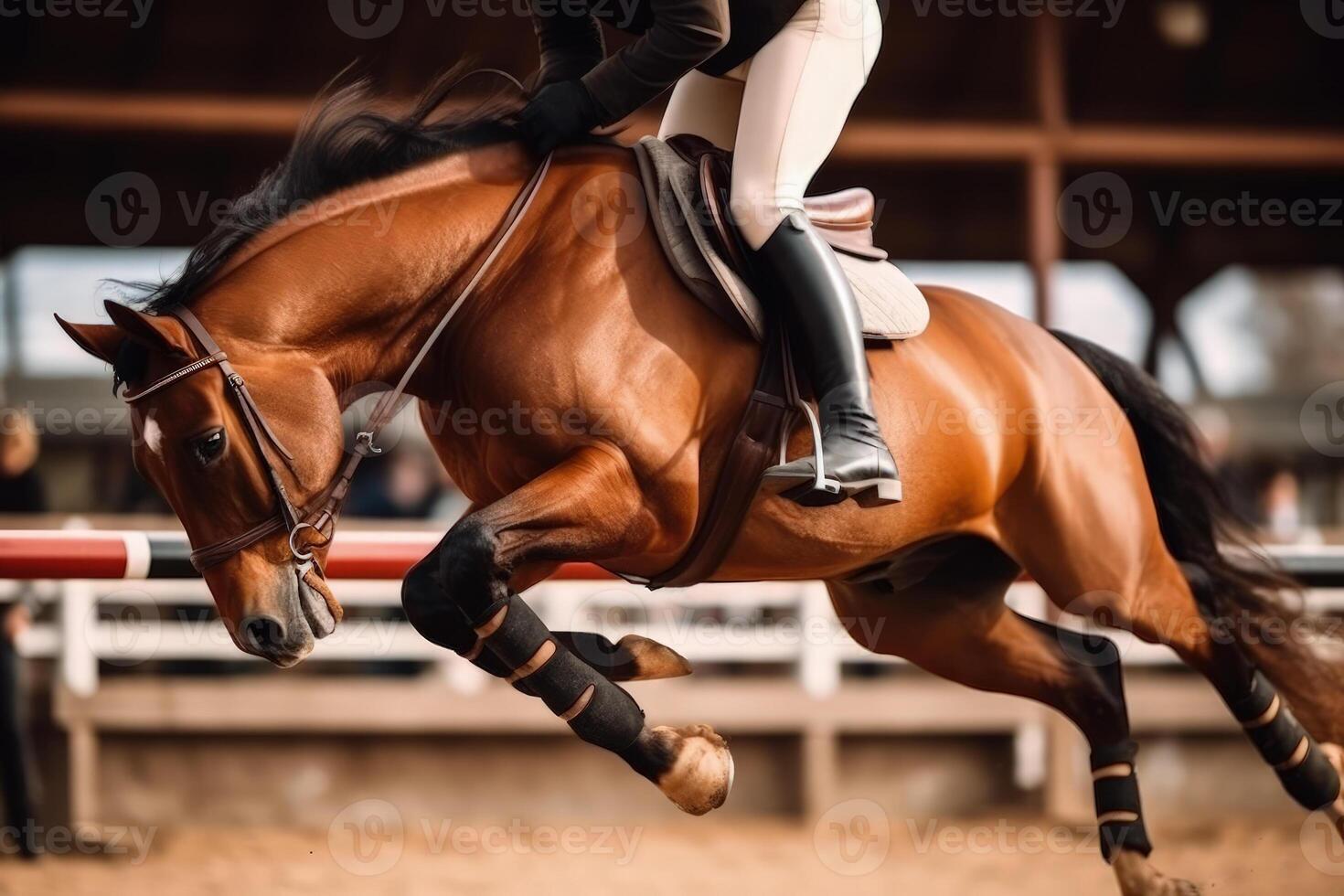 cavalo corrida, a cavalo equitação generativo ai foto