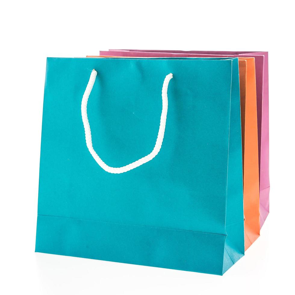 sacola de compras colorida foto