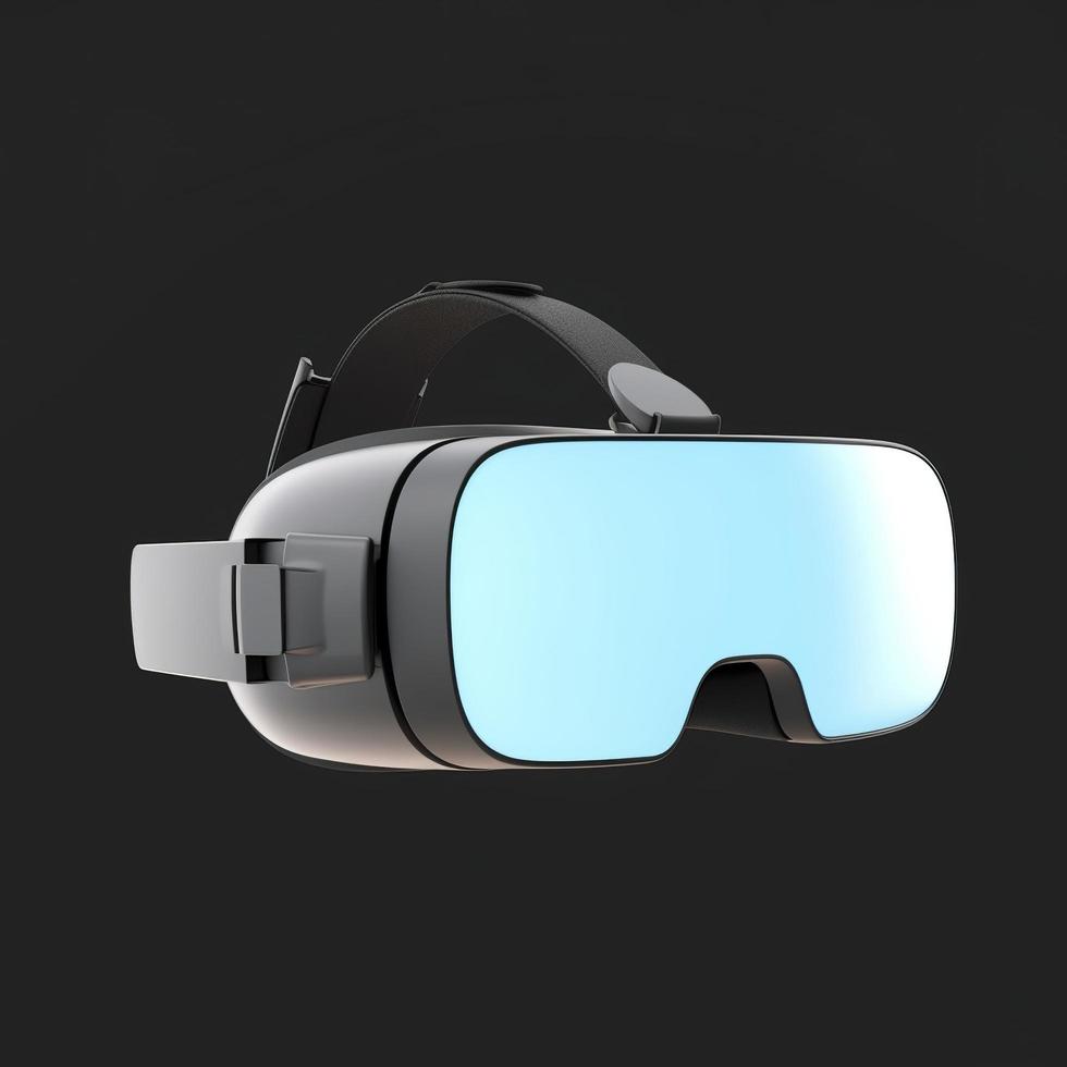 virtual realidade vr fone de ouvido ícone isolado 3d render ilustração, gerar ai foto