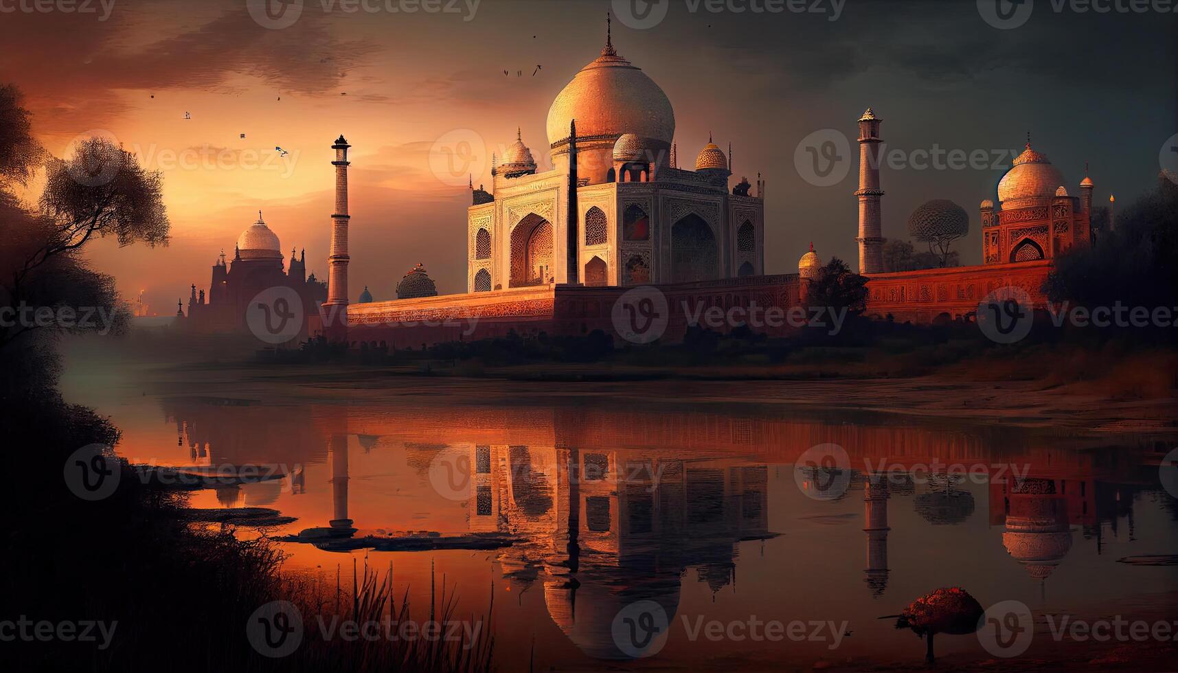 taj mahal dentro agra país generativo ai foto