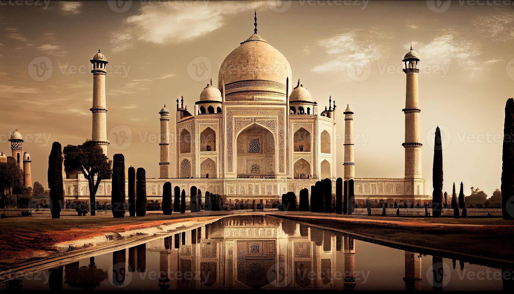 taj mahal dentro agra país generativo ai foto