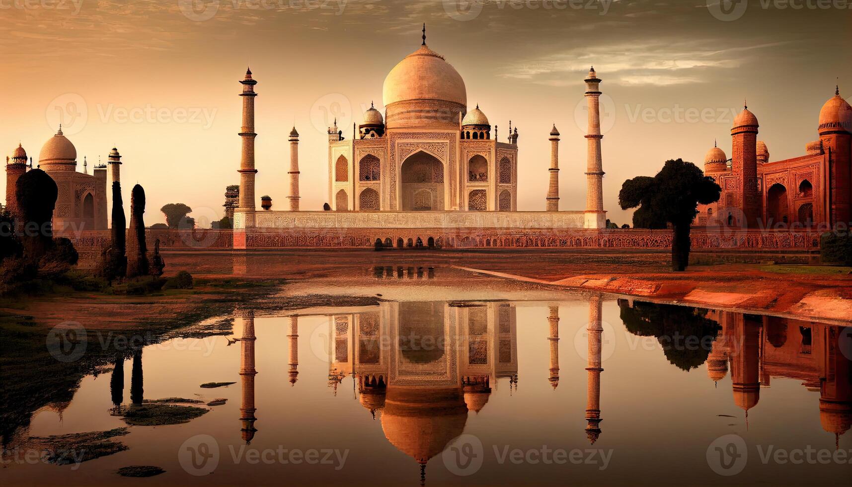 taj mahal dentro agra país generativo ai foto