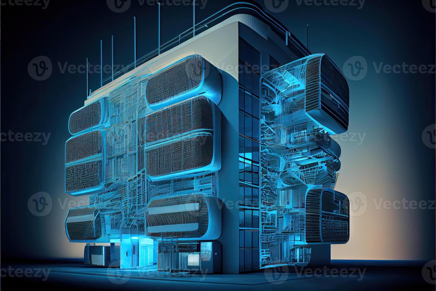 desenvolvimento arquitetura computador sistemas do futurista moderno gerado ai foto