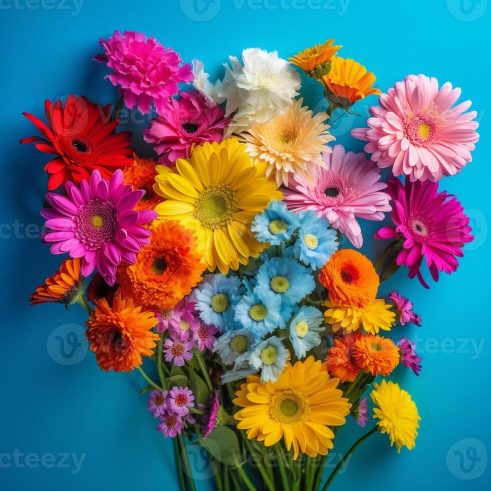 foto flores Flor floral ramalhete decoração colorida lindo fundo ai generativo