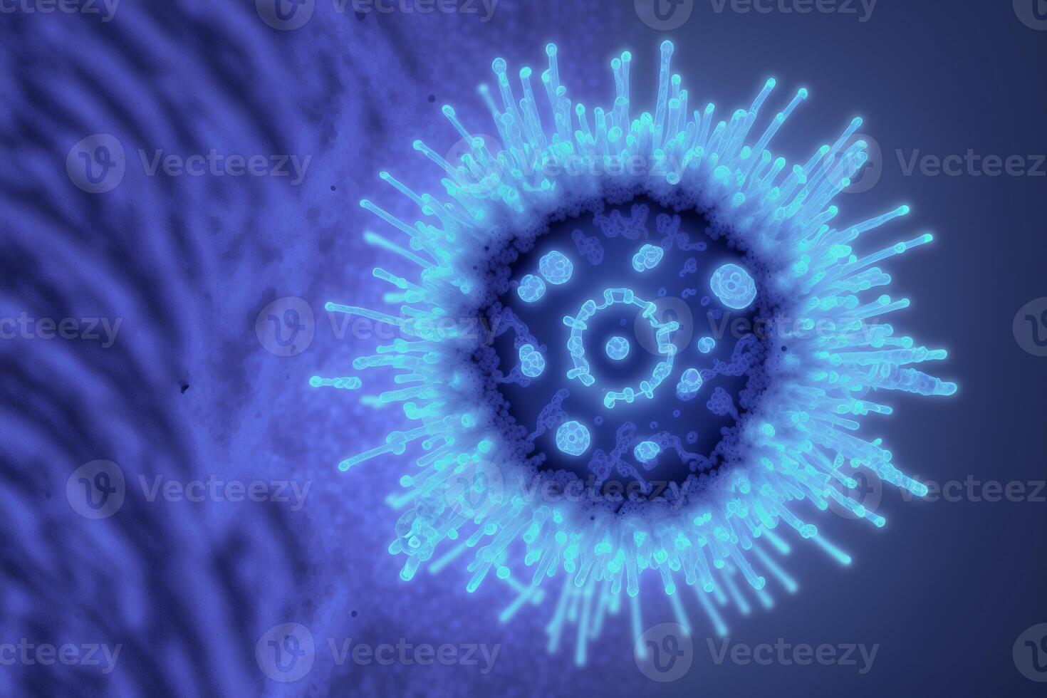 coronavírus 2019-nCoV. abstrato fundo. Projeto elemento para gráficos artworks.abstract fractal. gripe vírus. generativo ai foto