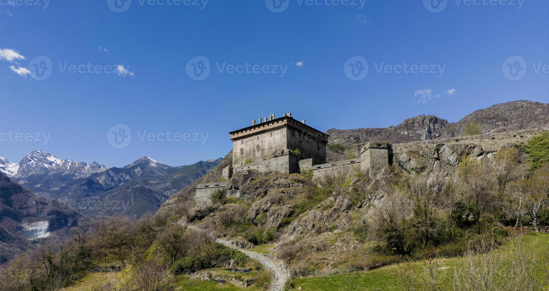 verres castelo aosta vale Itália lado Visão foto