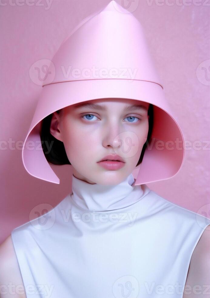 ai gerado mulher dentro futurista estilo foto