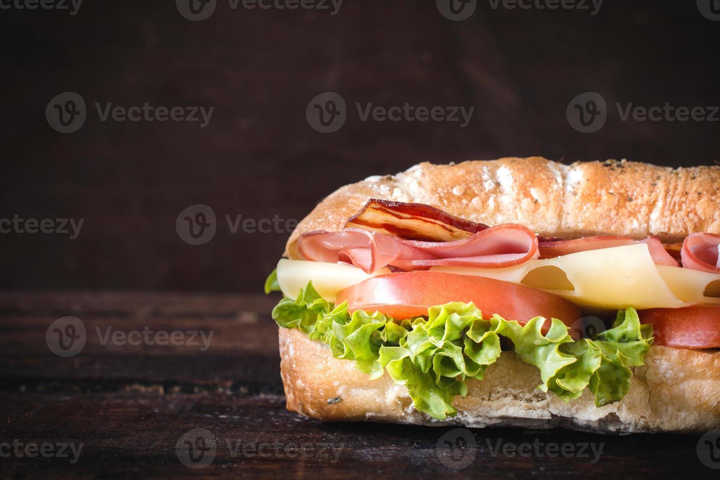 sanduíche e em branco espaço foto