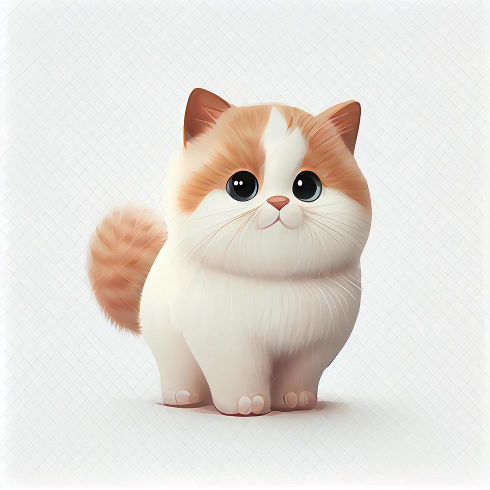 fofa gato gatinha animal personagem resumo avatar mascote retrato foto