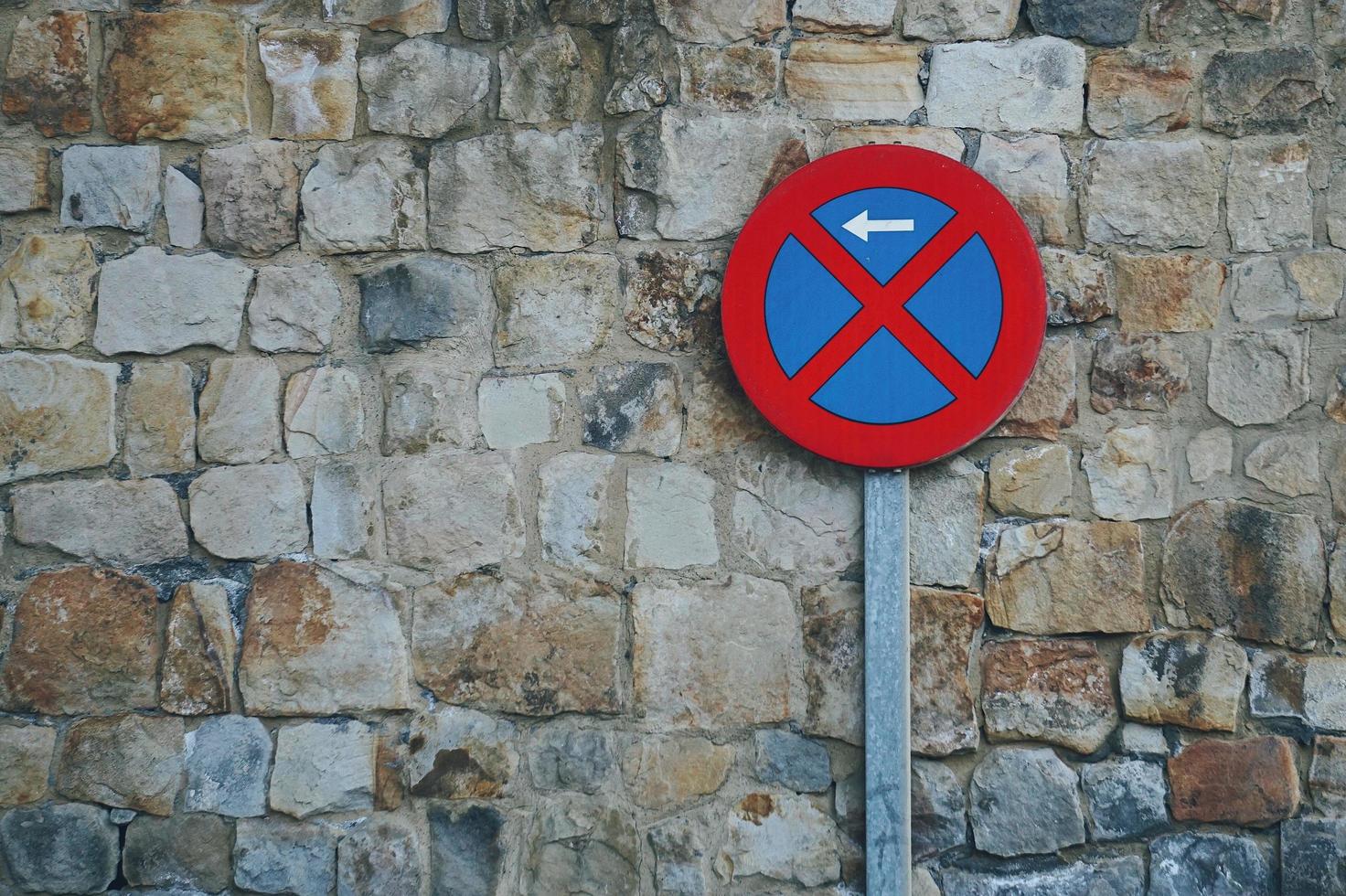 sem sinal de trânsito de zona de estacionamento foto