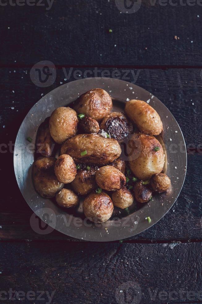 frito jovem batatas foto