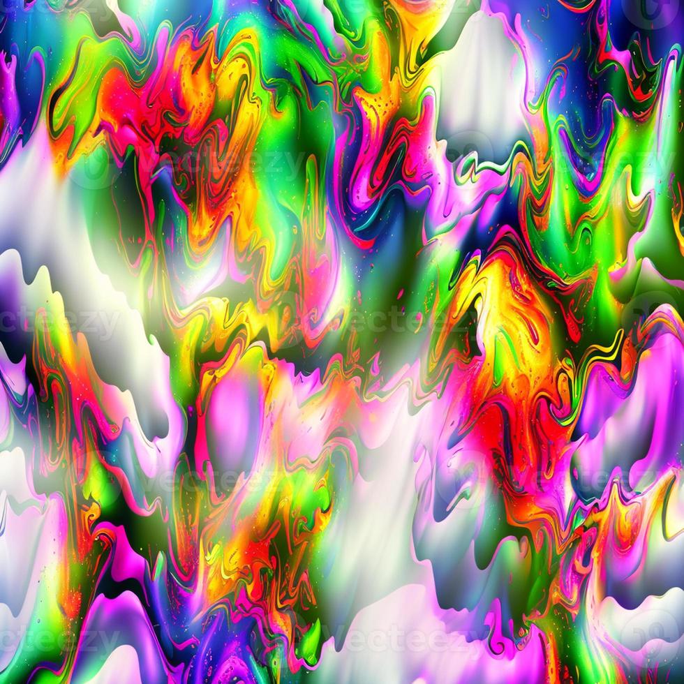 abstrato multicolorido líquido holográfico fundo, digital pintado abstrato textura foto