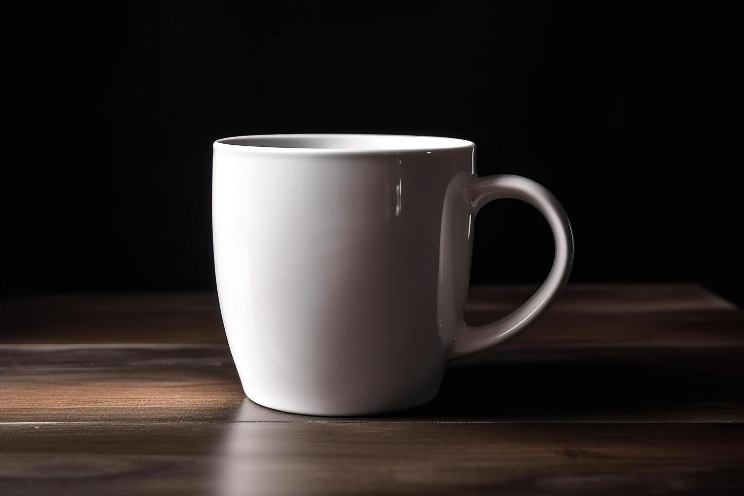 em branco branco caneca para brincar ilustração com generativo ai foto