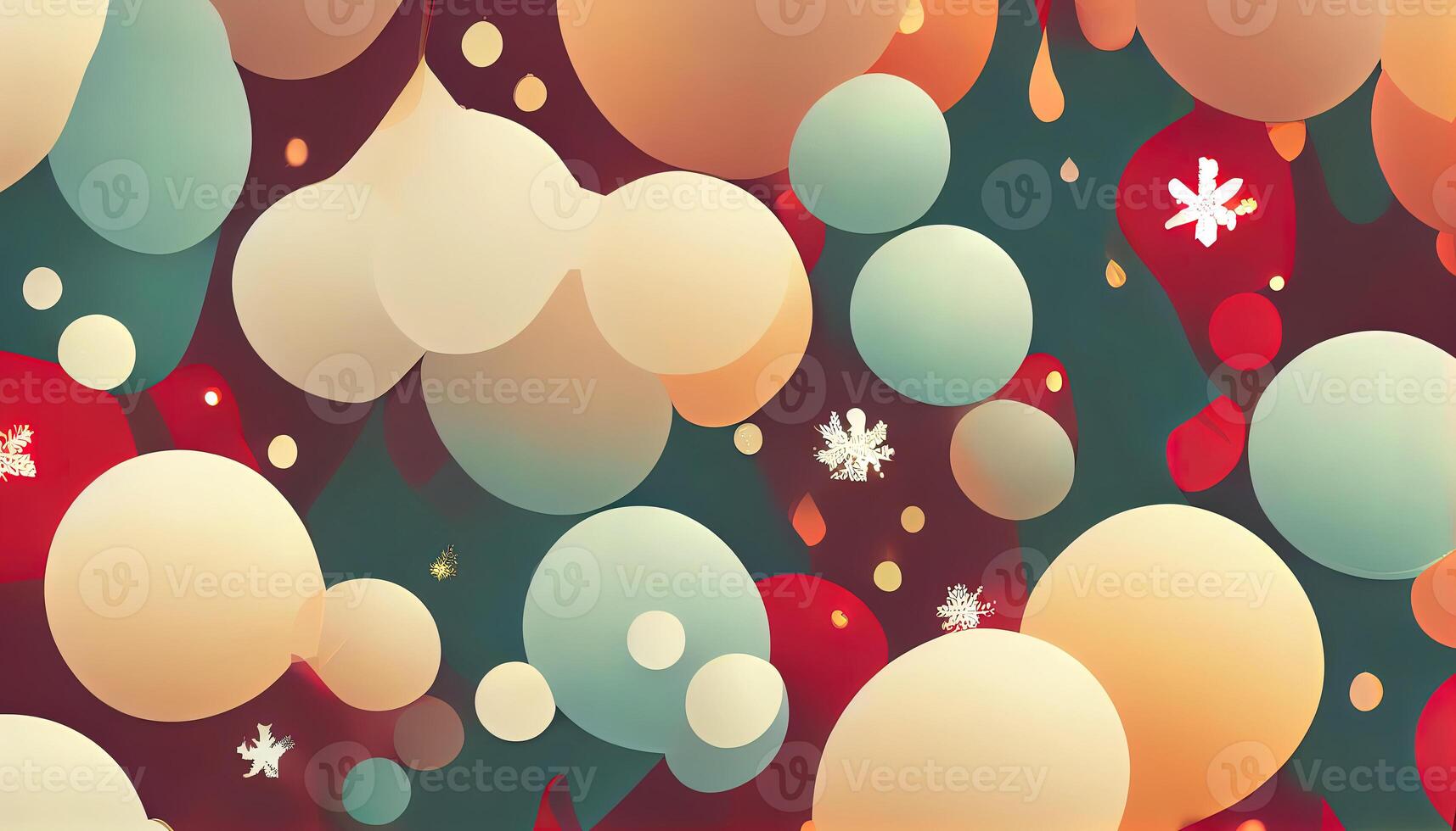 Natal bandeira fundo ilustração com flocos de neve, detalhado, colori. generativo ai foto