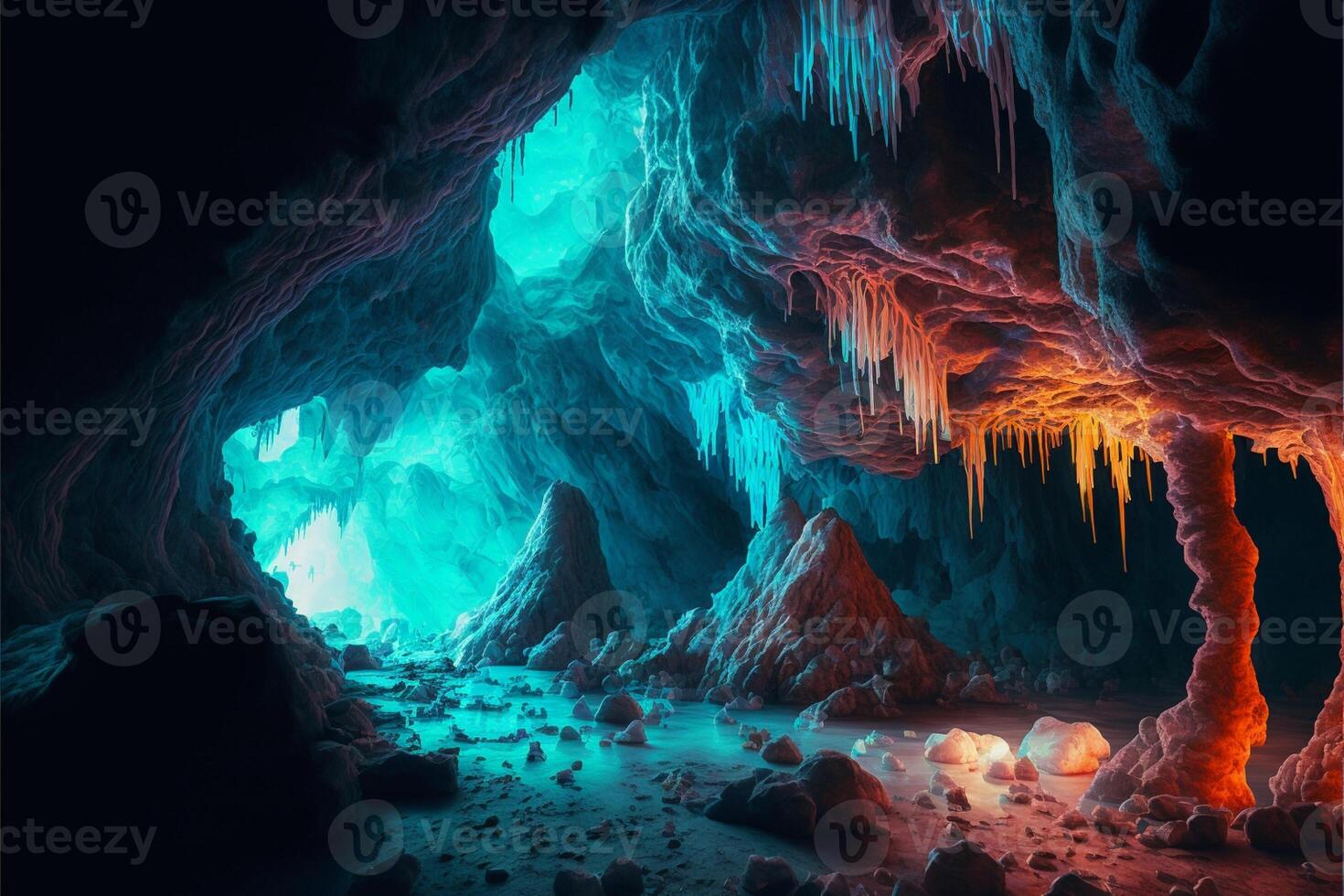 a imagem do a dentro do uma caverna. generativo ai. foto