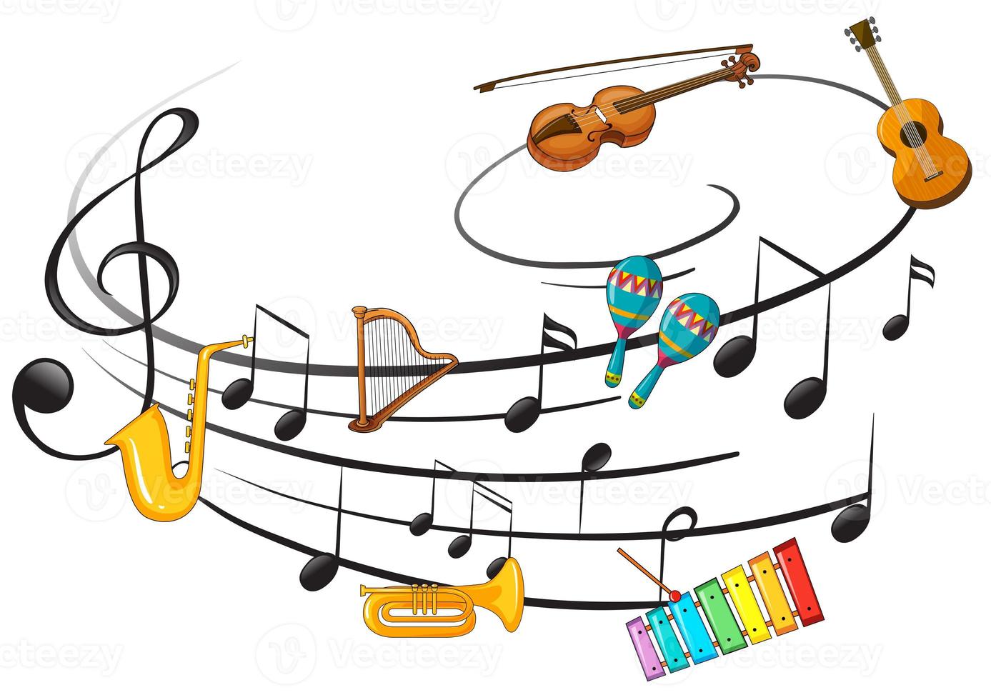 instrumento musical com nota musical foto