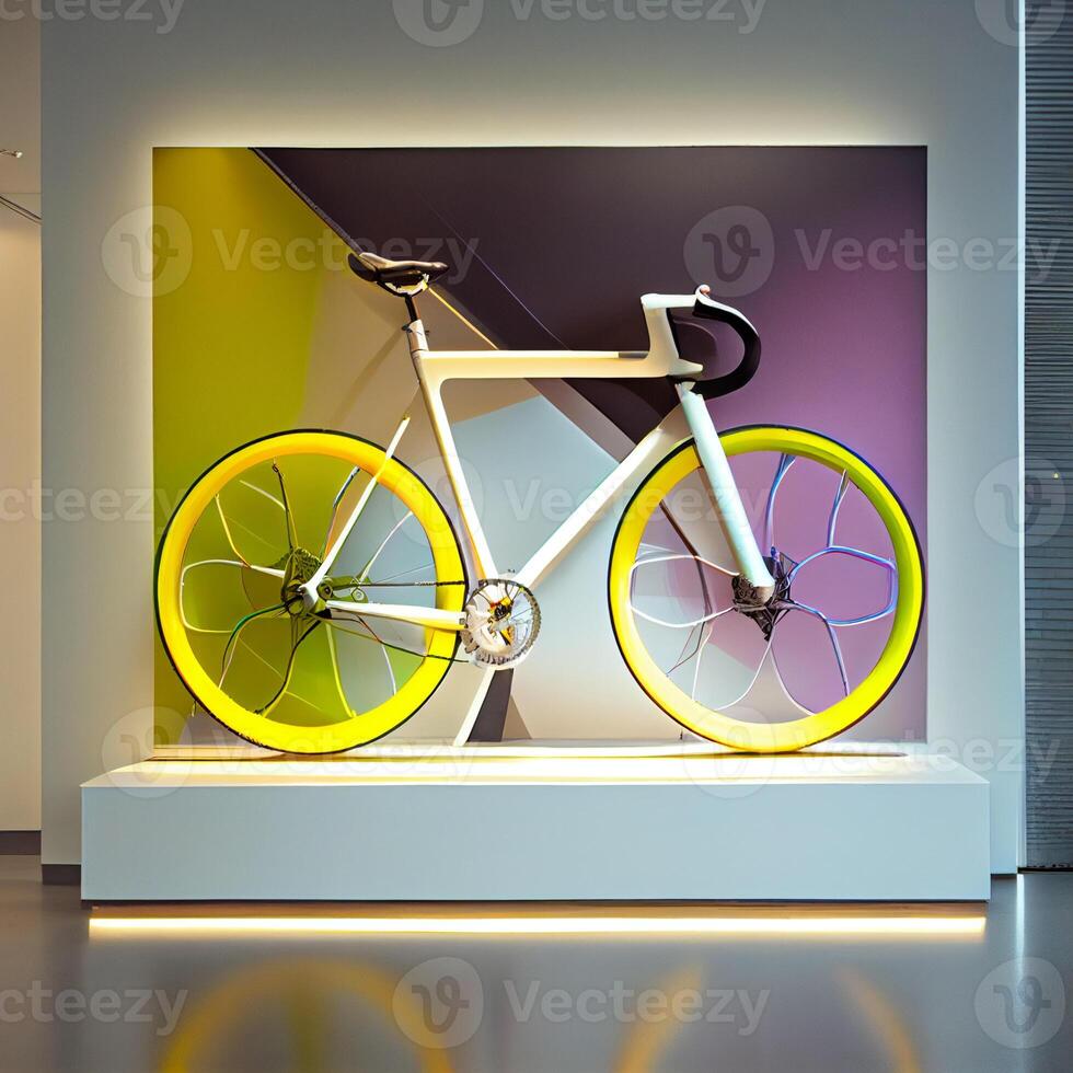 bicicleta inspirado de a imagem keyshot. generativo ai foto