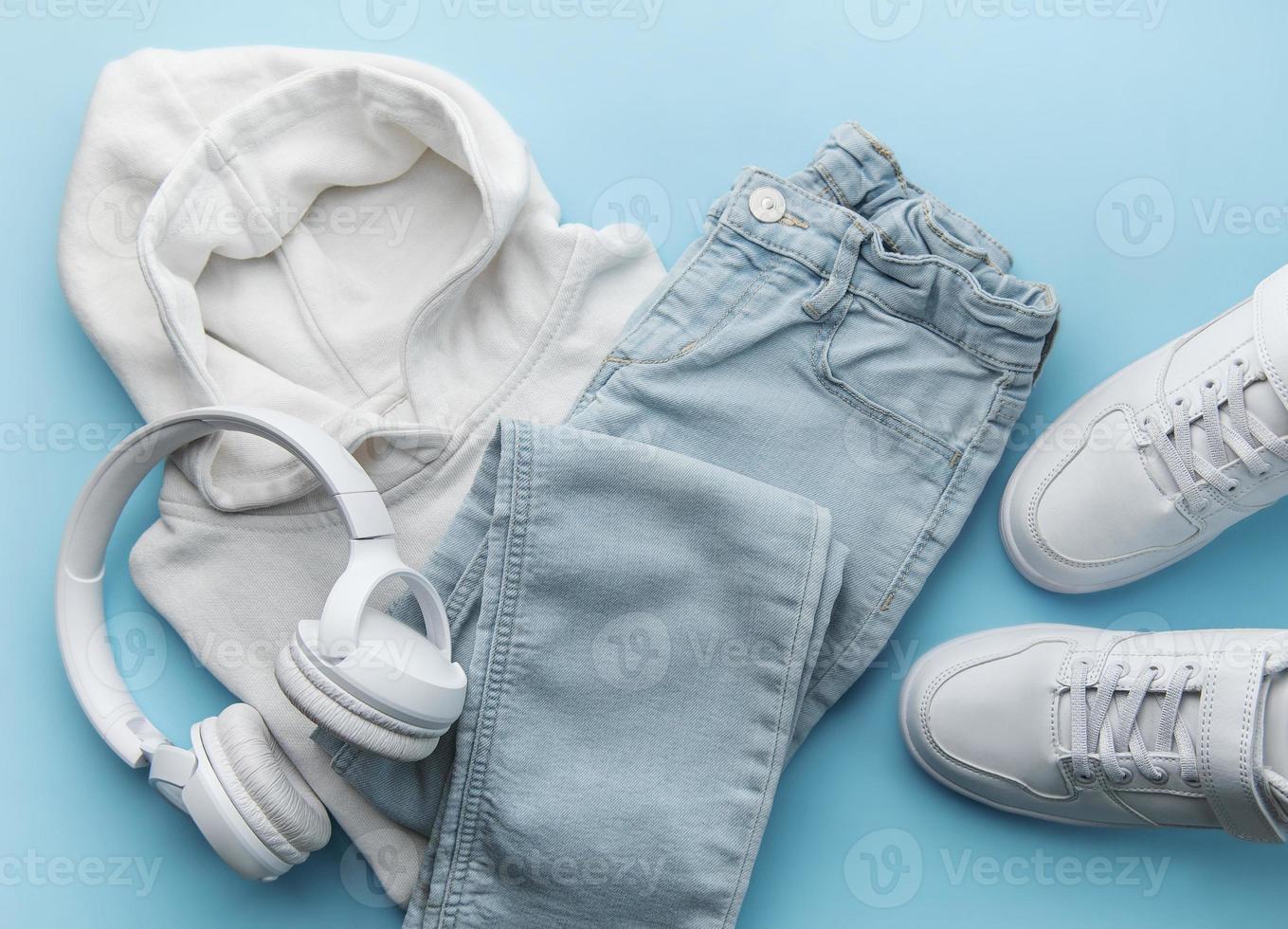 conjunto do casual roupas e acessórios foto