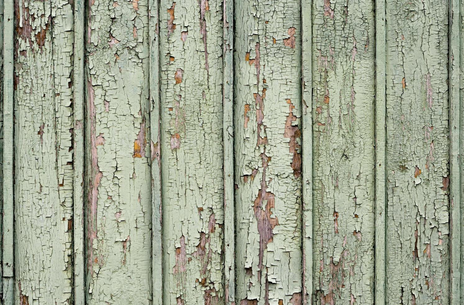 textura padrão de fundo de superfície de madeira velha pintada com tinta verde foto