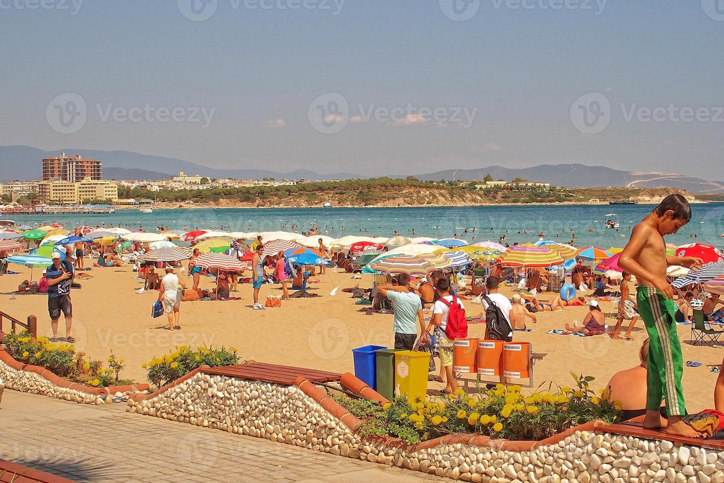 altinkum de praia dentro didim, Peru em uma caloroso verão feriado dia foto