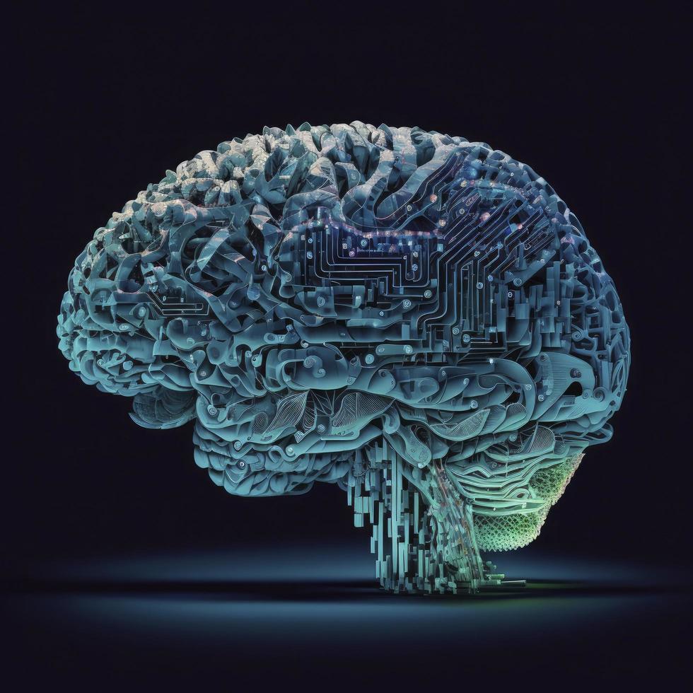 humano cérebro médico e saúde Cuidado conceptual ilustração, 3d renderizar, gerar ai foto