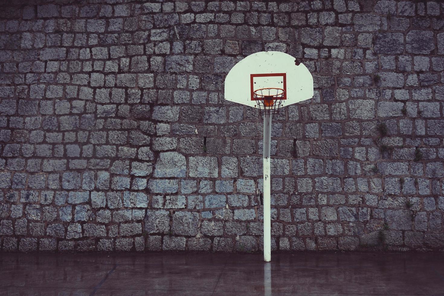 equipamento esportivo de cesta de basquete de rua foto