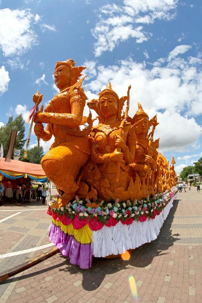 festival de cera de vela em ubon ratchathani, tailândia foto
