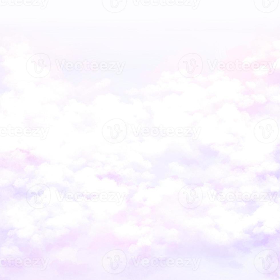 fofa pastel roxa céu com nuvens mão desenhado fundo foto