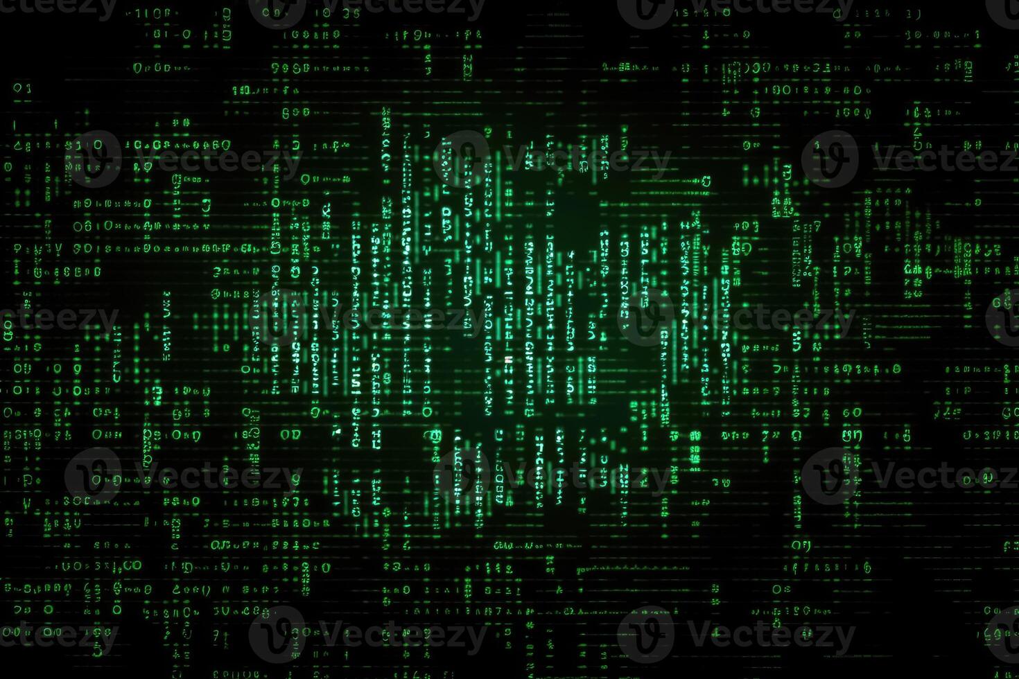 uma hacking fundo com binário e hexadecimal código em uma tela criada com generativo ai tecnologia. foto