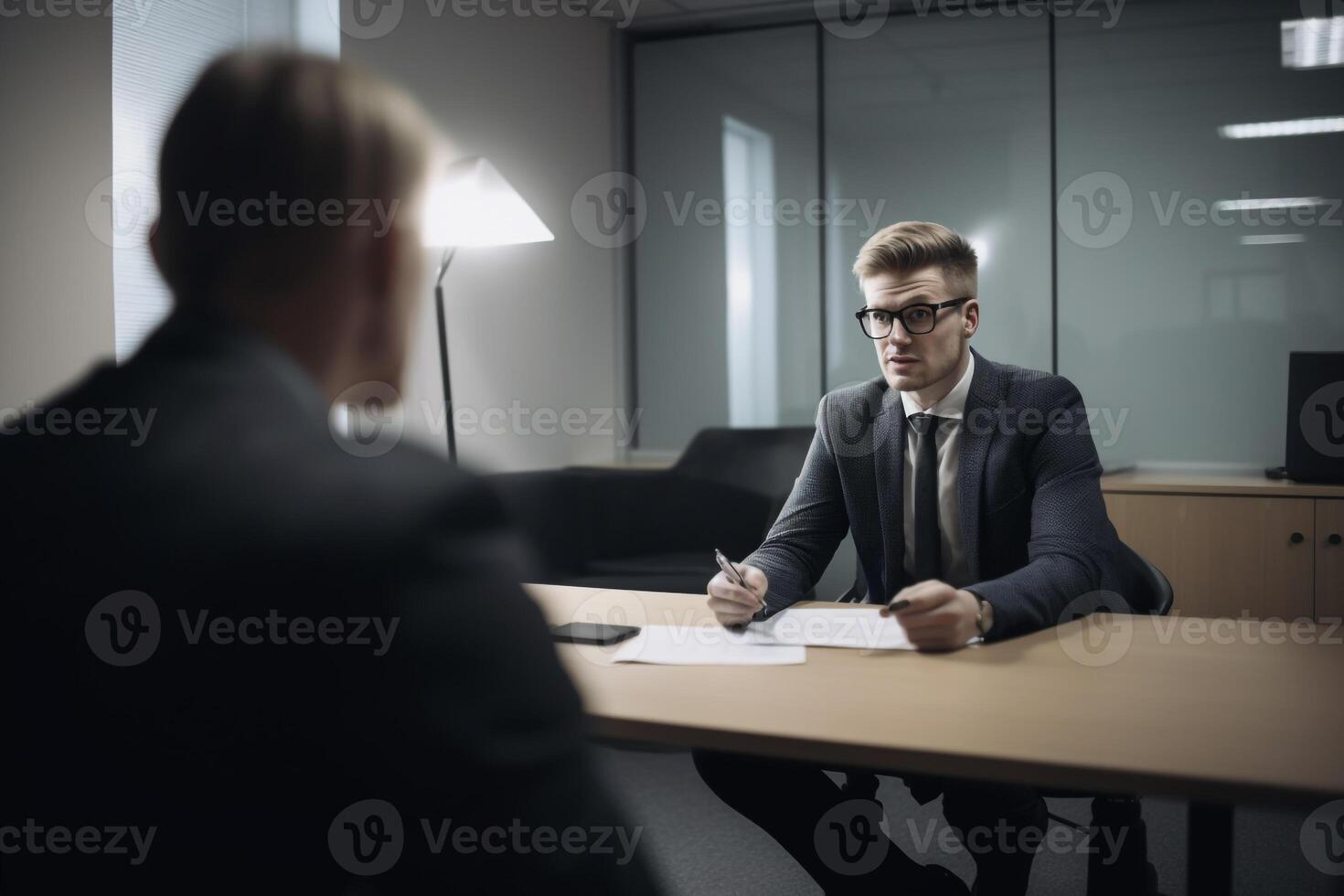 trabalho entrevista cena do trabalho recrutamento foto realismo criada com ai Ferramentas