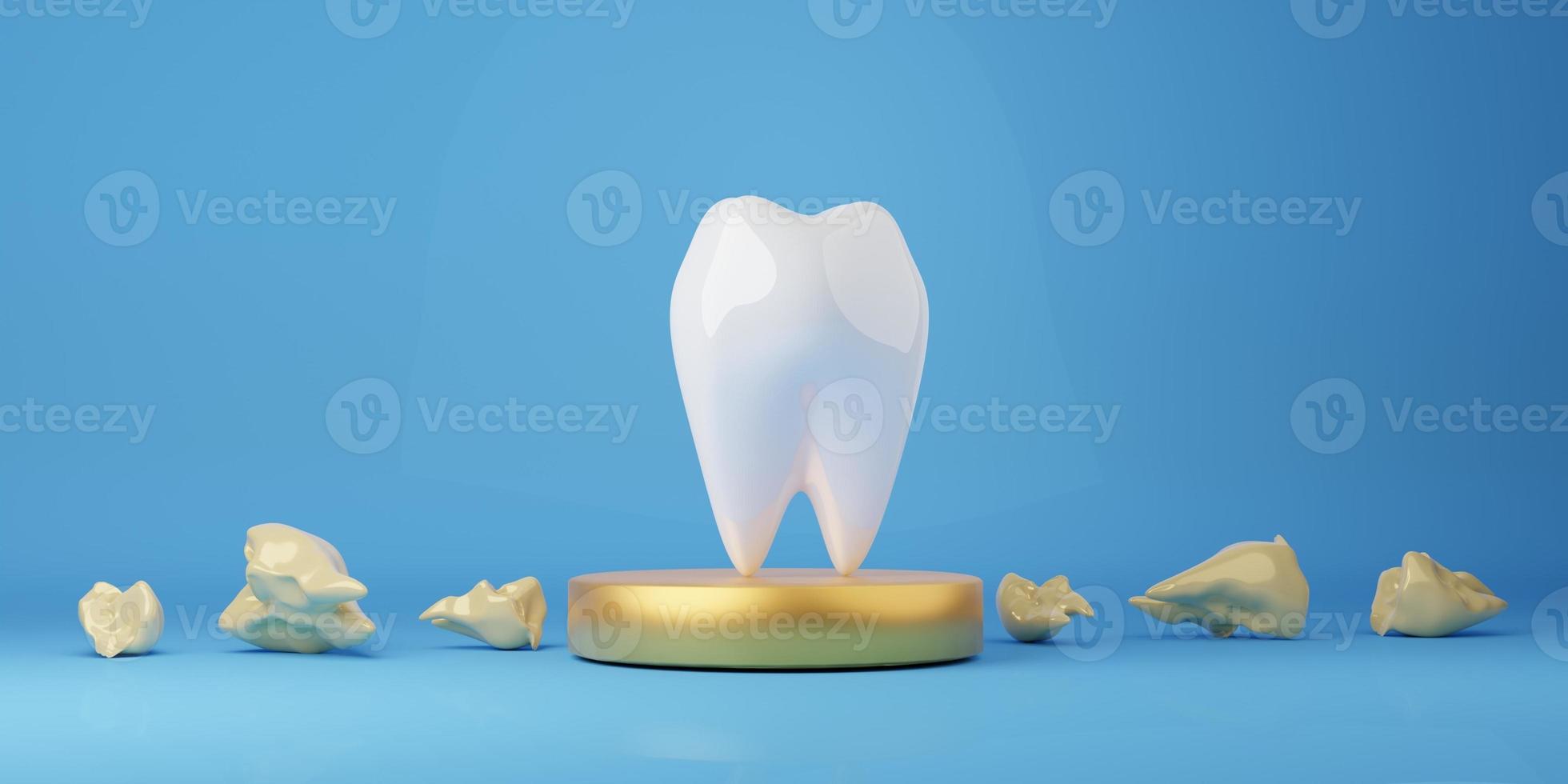 branqueamento dente tratamento limpeza dentes médico dentista cuidados de saúde escova de dente tratamento raiz branqueamento 3d renderizar. foto