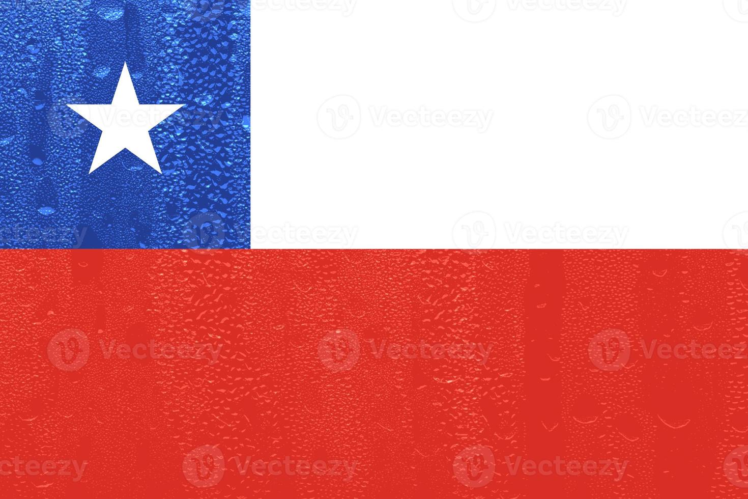 3d bandeira do Chile em uma vidro foto