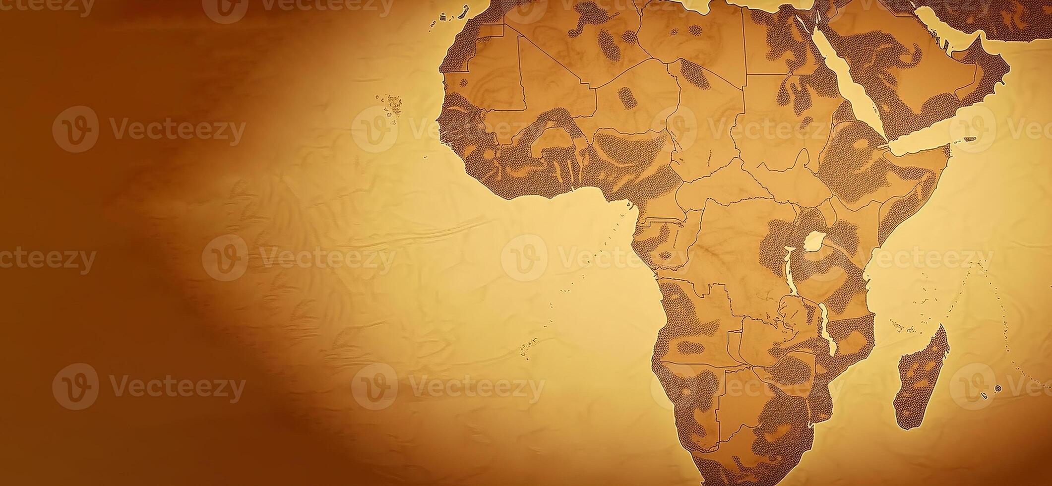 África dia. conceito papel de parede mapa do a continente do África para a feriado. ai gerado. foto